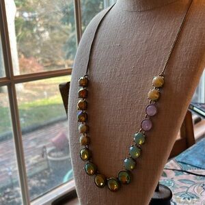 Beautiful Brulé mixed stone necklace from J.Crew, colorful and sparkly.